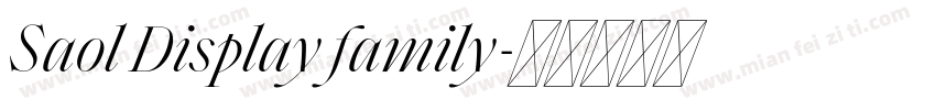 Saol Display family字体转换